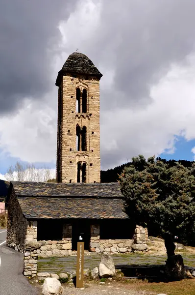 stock image view of church of Angolesters, Andorra