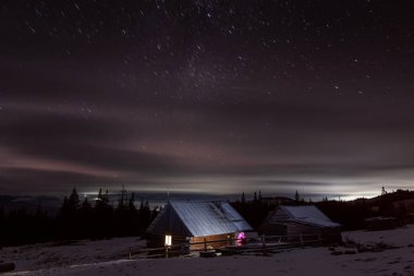 milky way at the night