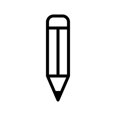Kalem 'in görsel vektör grafik simgesi. Satır biçimi simgesi. Beyaz arkaplanda vektör çizimi izole edildi. Web sitesi veya uygulama tasarımı için mükemmel.