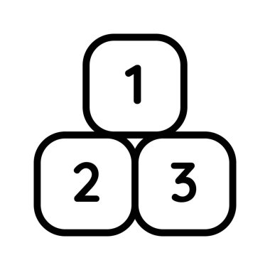 Sayı 'nın illüstrasyon vektör grafik simgesi. Satır biçimi simgesi. Beyaz arkaplanda vektör çizimi izole edildi. Web sitesi veya uygulama tasarımı için mükemmel.