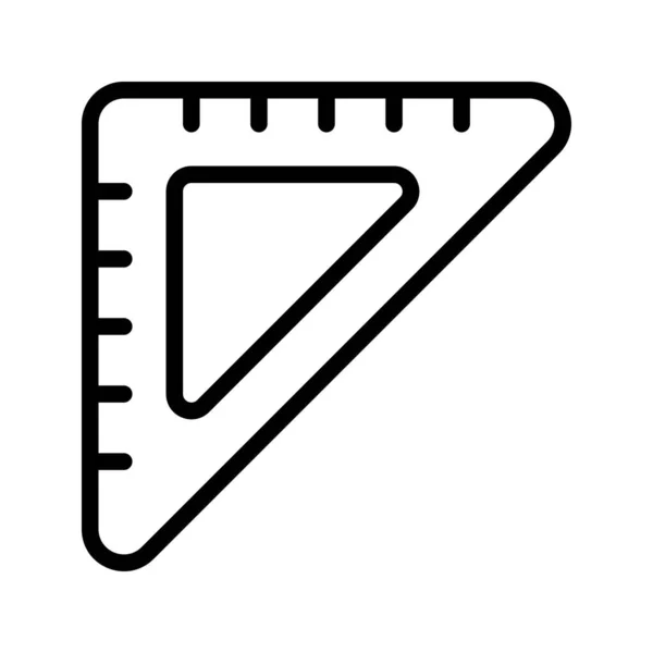 Icono Gráfico Vectorial Ilustración Triangle Ruler Icono Estilo Línea Ilustración — Vector de stock