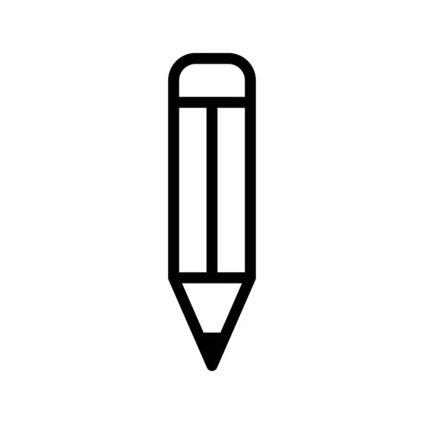 Illustrationsvektorgrafik Symbol Des Bleistifts Linienstil Symbol Vektor Illustration Isoliert Auf — Stockvektor