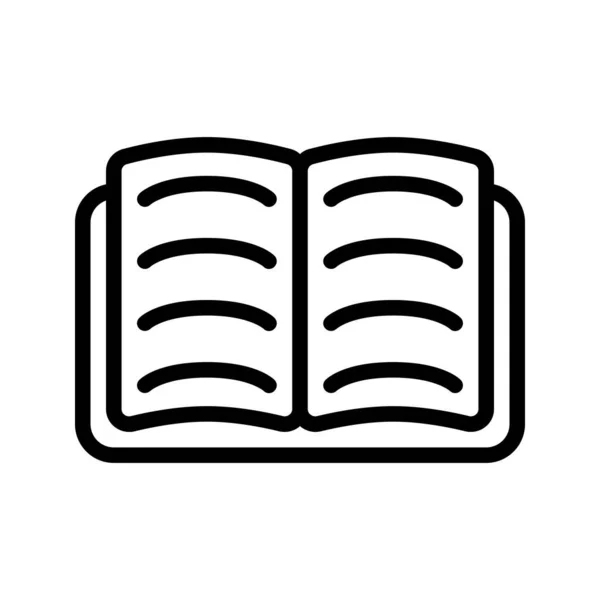 Иллюстрационная Векторная Графическая Иконка Открытой Книги Иконка Стиля Линии Векторная — стоковый вектор