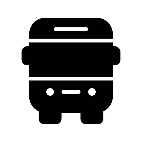 Illustration Vector Graphic Icon School Bus Solid Style Icon Education — Stock Vector