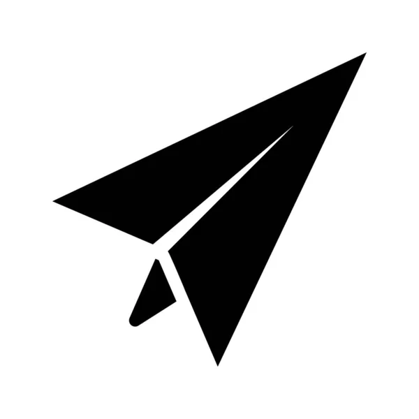 Иллюстрационная Векторная Графическая Иконка Paper Plane Икона Твердого Стиля Тематическая — стоковый вектор