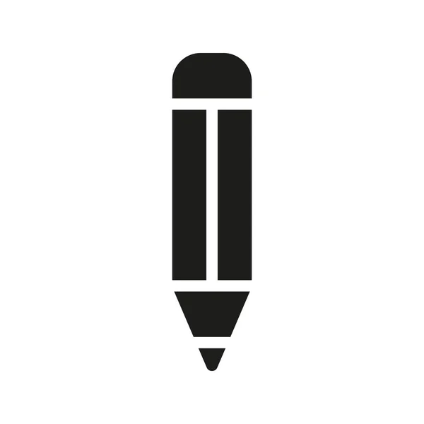 Illustrationsvektorgrafik Symbol Des Bleistifts Solide Stilikone Bildungsikone Vektor Illustration Isoliert — Stockvektor