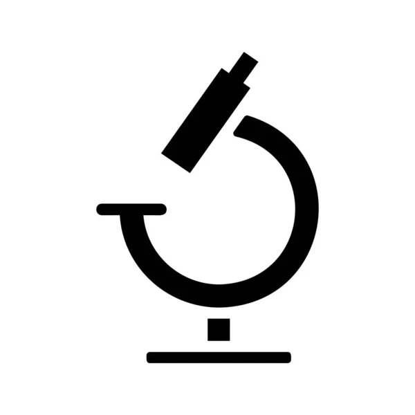 Иллюстрационный Векторный Значок Микроскопа Икона Твердого Стиля Тематическая Икона Образования — стоковый вектор