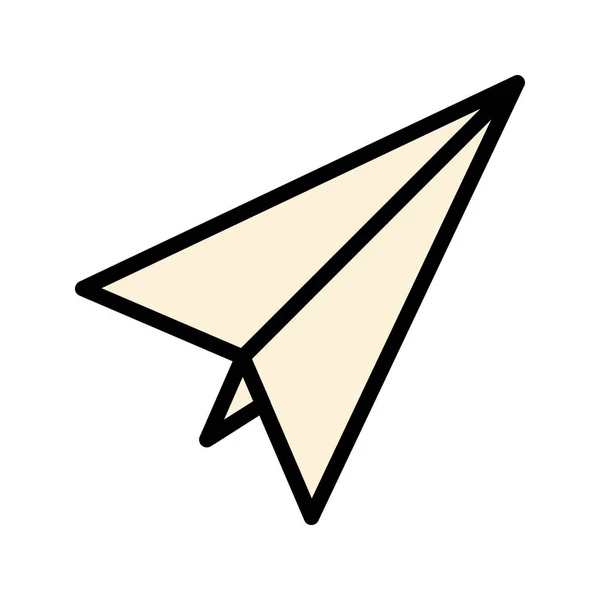 Иллюстрационная Векторная Графическая Иконка Paper Plane Икона Заполненная Линия Тематическая — стоковый вектор