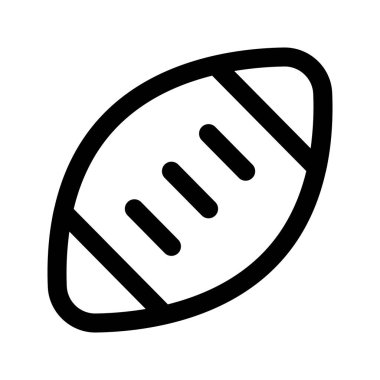 Amerikan futbolunun görsel vektör grafik ikonu. Taslak Biçim Simgesi. Spor Temalı Simge. Beyaz arkaplanda vektör çizimi izole edildi. Web sitesi veya uygulama tasarımı için mükemmel.