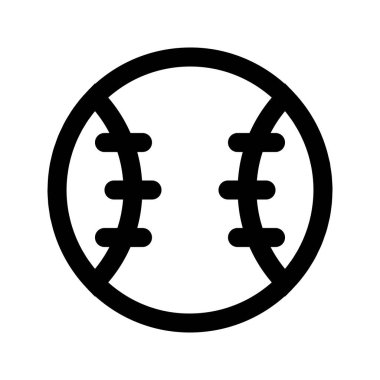 Beyzbol 'un illüstrasyon vektör grafik simgesi. Taslak Biçim Simgesi. Spor Temalı Simge. Beyaz arkaplanda vektör çizimi izole edildi. Web sitesi veya uygulama tasarımı için mükemmel.