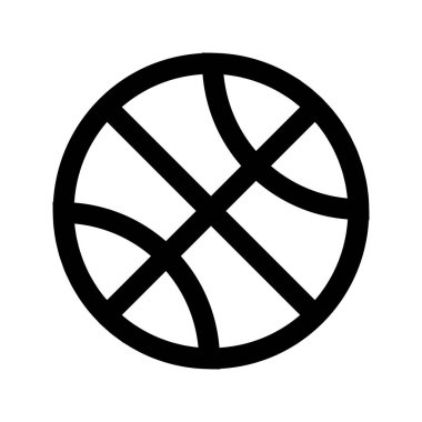 Basketbolun illüstrasyon vektör grafik ikonu. Taslak Biçim Simgesi. Spor Temalı Simge. Beyaz arkaplanda vektör çizimi izole edildi. Web sitesi veya uygulama tasarımı için mükemmel.