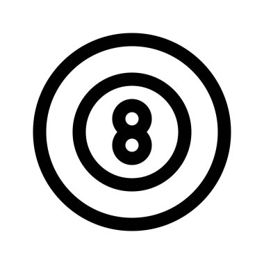 Bilardo 'nun illüstrasyon vektör grafik simgesi. Taslak Biçim Simgesi. Spor Temalı Simge. Beyaz arkaplanda vektör çizimi izole edildi. Web sitesi veya uygulama tasarımı için mükemmel.