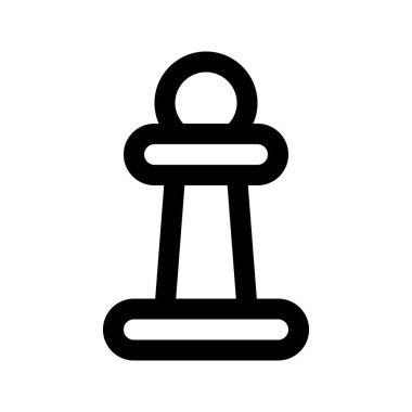 Satranç 'ın görsel vektör grafik simgesi. Taslak Biçim Simgesi. Spor Temalı Simge. Beyaz arkaplanda vektör çizimi izole edildi. Web sitesi veya uygulama tasarımı için mükemmel.