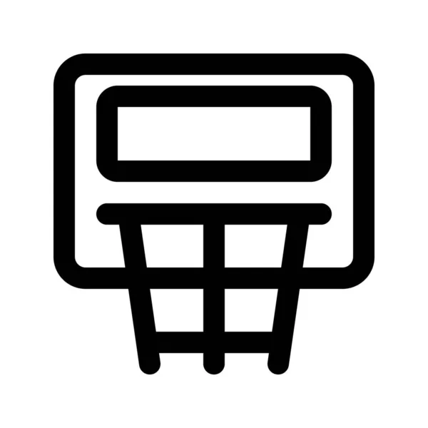 バスケットボール フープのイラストベクトル グラフィック アイコン 概要スタイルアイコン スポーツをテーマにしたアイコン 白を基調としたベクトルイラスト ウェブサイトやアプリケーションの設計に最適です — ストックベクタ