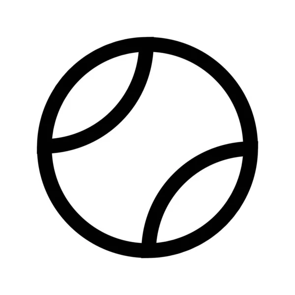 イラストベクトルテニスボールのグラフィックアイコン 概要スタイルアイコン スポーツをテーマにしたアイコン 白を基調としたベクトルイラスト ウェブサイトやアプリケーションの設計に最適です — ストックベクタ