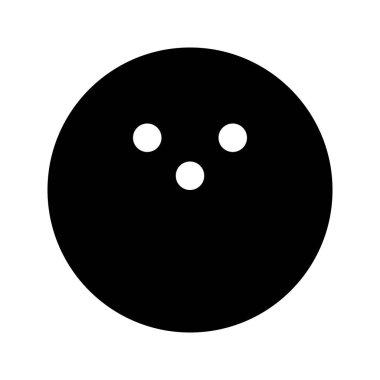 Bowling topunun görsel ikonu. Katı Biçim Simgesi. Spor Temalı Simge. Beyaz arkaplanda vektör çizimi izole edildi. Web sitesi veya uygulama tasarımı için mükemmel.