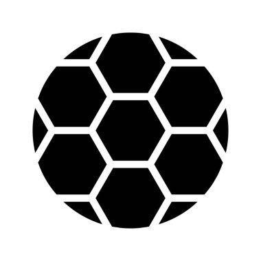 Futbol 'un illüstrasyon vektör grafik ikonu. Katı Biçim Simgesi. Spor Temalı Simge. Beyaz arkaplanda vektör çizimi izole edildi. Web sitesi veya uygulama tasarımı için mükemmel.