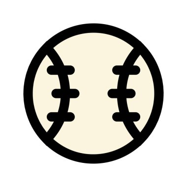 Beyzbol 'un illüstrasyon vektör grafik simgesi. Dolu Satır Biçimi Simgesi. Spor Temalı Simge. Beyaz arkaplanda vektör çizimi izole edildi. Web sitesi veya uygulama tasarımı için mükemmel.