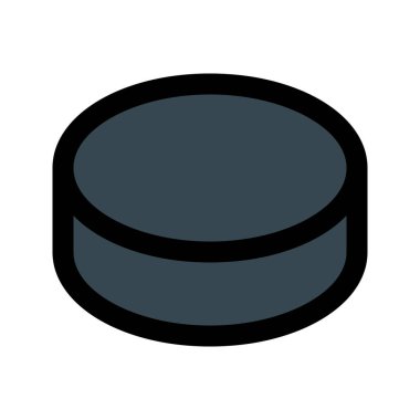 Hokey topunun görsel vektör grafik ikonu. Dolu Satır Biçimi Simgesi. Spor Temalı Simge. Beyaz arkaplanda vektör çizimi izole edildi. Web sitesi veya uygulama tasarımı için mükemmel.