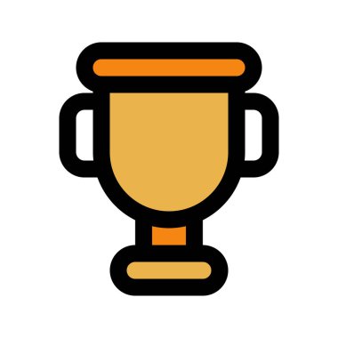 Illustration vector graphic icon of Trophy. Filled Line Style Icon. Sport Themed Icon. Vector illustration isolated on white background. Perfect for website or application design.