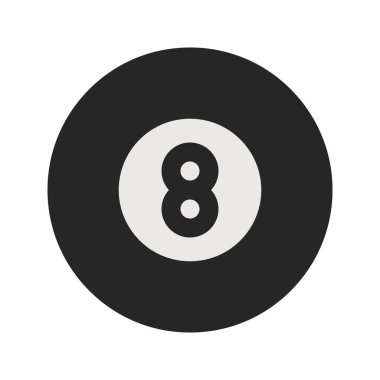 Bilardo 'nun illüstrasyon vektör grafik simgesi. Düz Biçim Simgesi. Spor Temalı Simge. Beyaz arkaplanda vektör çizimi izole edildi. Web sitesi veya uygulama tasarımı için mükemmel.