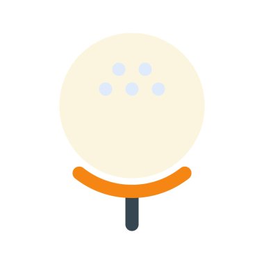 Golf topunun görsel vektör grafik ikonu. Düz Biçim Simgesi. Spor Temalı Simge. Beyaz arkaplanda vektör çizimi izole edildi. Web sitesi veya uygulama tasarımı için mükemmel.