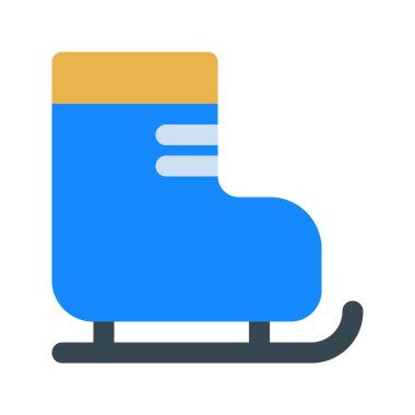 Buz patenlerinin görsel vektör grafik ikonu. Düz Biçim Simgesi. Spor Temalı Simge. Beyaz arkaplanda vektör çizimi izole edildi. Web sitesi veya uygulama tasarımı için mükemmel.