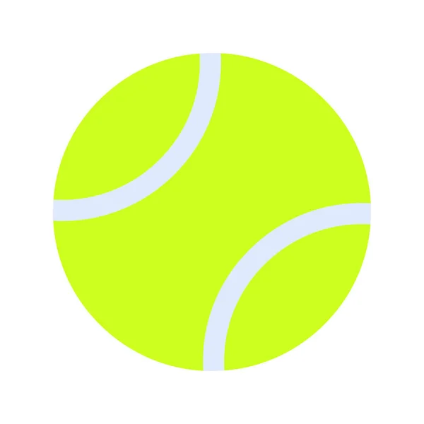 Illustration Vektor Grafische Ikone Des Tennisballs Flache Stilikone Sport Ikone — Stockvektor