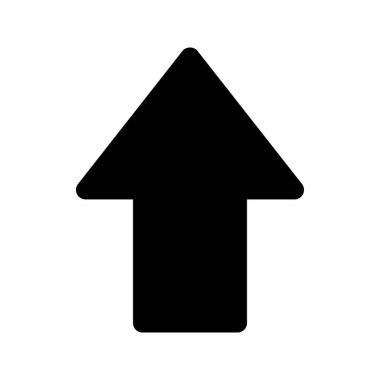 Ok 'un illüstrasyon vektör grafik simgesi. Katı Biçim Simgesi. Şekil Temalı Simge. Beyaz arkaplanda vektör çizimi izole edildi. Web sitesi veya uygulama tasarımı için mükemmel.