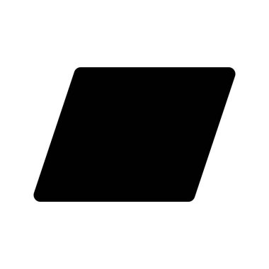 Paralelkenarın görsel vektör grafik simgesi. Katı Biçim Simgesi. Şekil Temalı Simge. Beyaz arkaplanda vektör çizimi izole edildi. Web sitesi veya uygulama tasarımı için mükemmel.