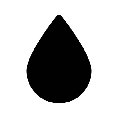 Su Damlası 'nın görsel vektör ikonu. Katı Biçim Simgesi. Şekil Temalı Simge. Beyaz arkaplanda vektör çizimi izole edildi. Web sitesi veya uygulama tasarımı için mükemmel.