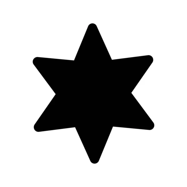 Ilustrační Vektorová Grafická Ikona Hvězdy Ikona Pevného Stylu Motiv Obrazce — Stockový vektor