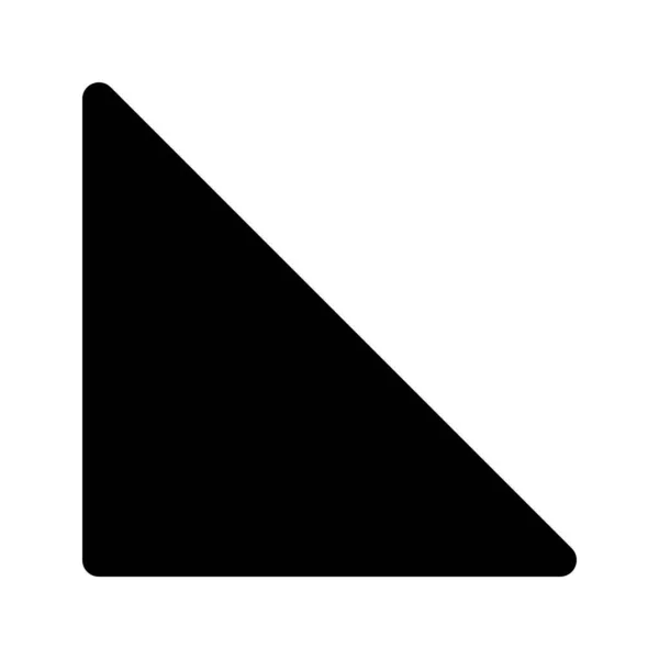 Иллюстрационная Векторная Графическая Иконка Треугольника Икона Твердого Стиля Тематическая Икона — стоковый вектор
