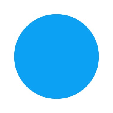 Daire 'nin görsel vektör grafik simgesi. Düz Biçim Simgesi. Şekil Temalı Simge. Beyaz arkaplanda vektör çizimi izole edildi. Web sitesi veya uygulama tasarımı için mükemmel.