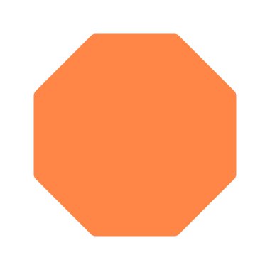 Octagon 'un görsel vektör grafik simgesi. Düz Biçim Simgesi. Şekil Temalı Simge. Beyaz arkaplanda vektör çizimi izole edildi. Web sitesi veya uygulama tasarımı için mükemmel.