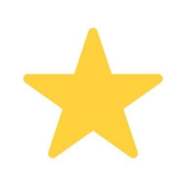 Yıldız 'ın görsel vektör grafik simgesi. Düz Biçim Simgesi. Şekil Temalı Simge. Beyaz arkaplanda vektör çizimi izole edildi. Web sitesi veya uygulama tasarımı için mükemmel.