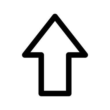 Ok 'un illüstrasyon vektör grafik simgesi. Taslak Biçim Simgesi. Şekil Temalı Simge. Beyaz arkaplanda vektör çizimi izole edildi. Web sitesi veya uygulama tasarımı için mükemmel.