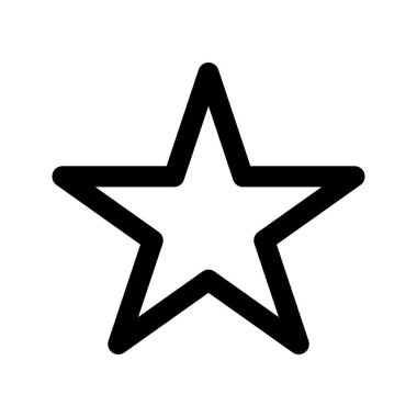 Yıldız 'ın görsel vektör grafik simgesi. Taslak Biçim Simgesi. Şekil Temalı Simge. Beyaz arkaplanda vektör çizimi izole edildi. Web sitesi veya uygulama tasarımı için mükemmel.