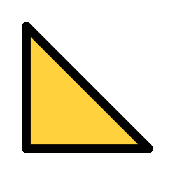 Иллюстрационная Векторная Графическая Иконка Треугольника Икона Заполненная Линия Тематическая Икона — стоковый вектор