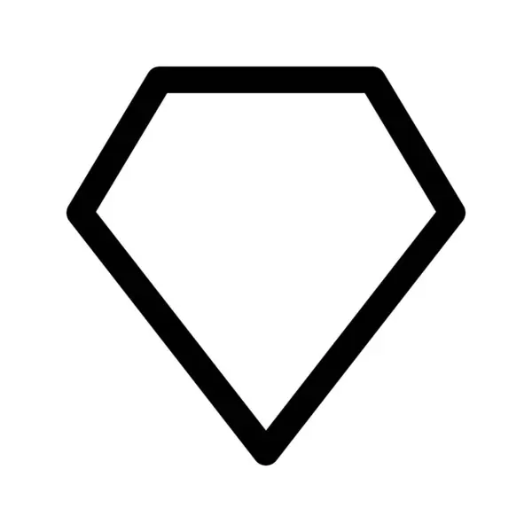 Illustrationsvektorgrafik Symbol Von Diamond Umriss Stil Ikone Shape Themed Icon — Stockvektor