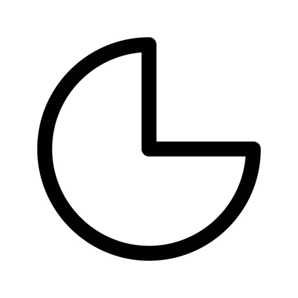Illustrationsvektorgrafik Symbol Von Pie Umriss Stil Ikone Shape Themed Icon — Stockvektor