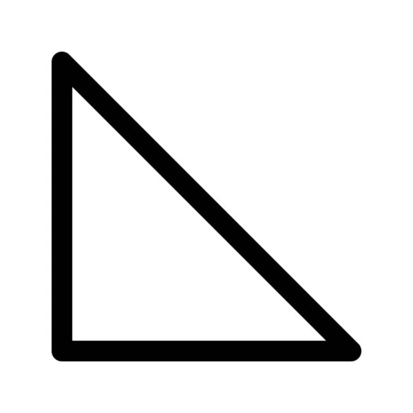 Иллюстрационная Векторная Графическая Иконка Треугольника Контурная Икона Стиля Тематическая Икона — стоковый вектор