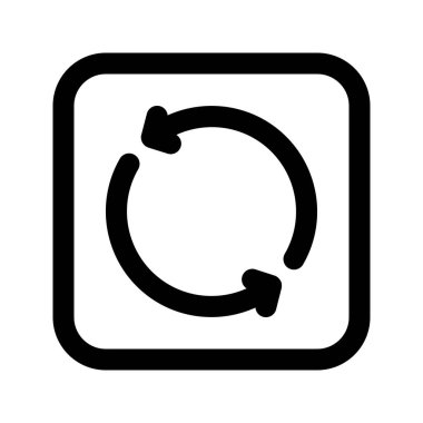 İllüstrasyon vektör grafik döngüsü simgesi. Taslak Biçim Simgesi. Çokluortam Temalı Simge. Beyaz arkaplanda vektör çizimi izole edildi. Web sitesi veya uygulama tasarımı için mükemmel.