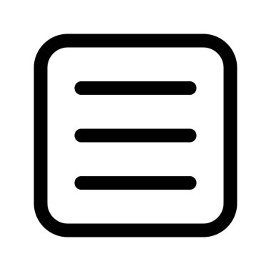 Menünün görsel vektör grafik simgesi. Taslak Biçim Simgesi. Çokluortam Temalı Simge. Beyaz arkaplanda vektör çizimi izole edildi. Web sitesi veya uygulama tasarımı için mükemmel.