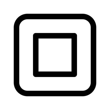 Stop Music 'in görsel vektör grafik simgesi. Taslak Biçim Simgesi. Çokluortam Temalı Simge. Beyaz arkaplanda vektör çizimi izole edildi. Web sitesi veya uygulama tasarımı için mükemmel.