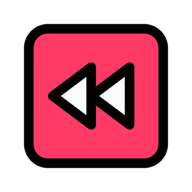 Ters Şarkı 'nın illüstrasyon vektör grafik simgesi. Dolu Satır Biçimi Simgesi. Çokluortam Temalı Simge. Beyaz arkaplanda vektör çizimi izole edildi. Web sitesi veya uygulama tasarımı için mükemmel.