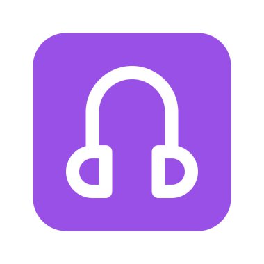 Kulaklığın görsel vektör grafik simgesi. Düz Biçim Simgesi. Çokluortam Temalı Simge. Beyaz arkaplanda vektör çizimi izole edildi. Web sitesi veya uygulama tasarımı için mükemmel.