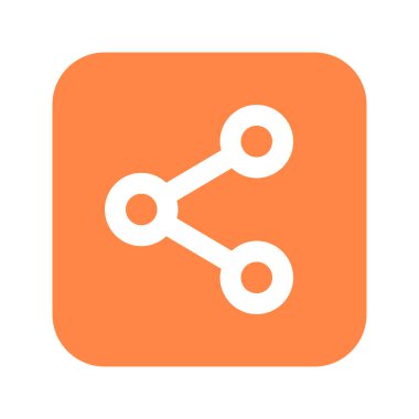 Paylaşım 'ın görsel vektör grafik simgesi. Düz Biçim Simgesi. Çokluortam Temalı Simge. Beyaz arkaplanda vektör çizimi izole edildi. Web sitesi veya uygulama tasarımı için mükemmel.