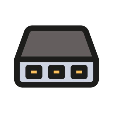 Ağ Anahtarı 'nın illüstrasyon vektör grafik simgesi. Dolu Satır Biçimi Simgesi. Bilgisayar ve Aygıt Temalı Simge. Beyaz arkaplanda vektör çizimi izole edildi. Web sitesi veya uygulama tasarımı için mükemmel