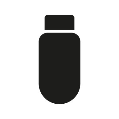 Flash Disk 'in görsel vektör grafik simgesi. Katı Biçim Simgesi. Bilgisayar ve Aygıt Temalı Simge. Beyaz arkaplanda vektör çizimi izole edildi. Web sitesi veya uygulama tasarımı için mükemmel.